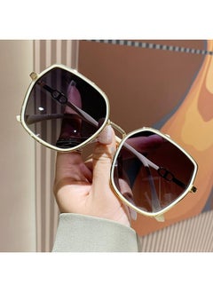 Generic Sunglasses Women's White Border Sunglasses Anti-ultraviolet Strong Light Driving Special Outdoor Sunglasses Internet Red Big Face Slimming 