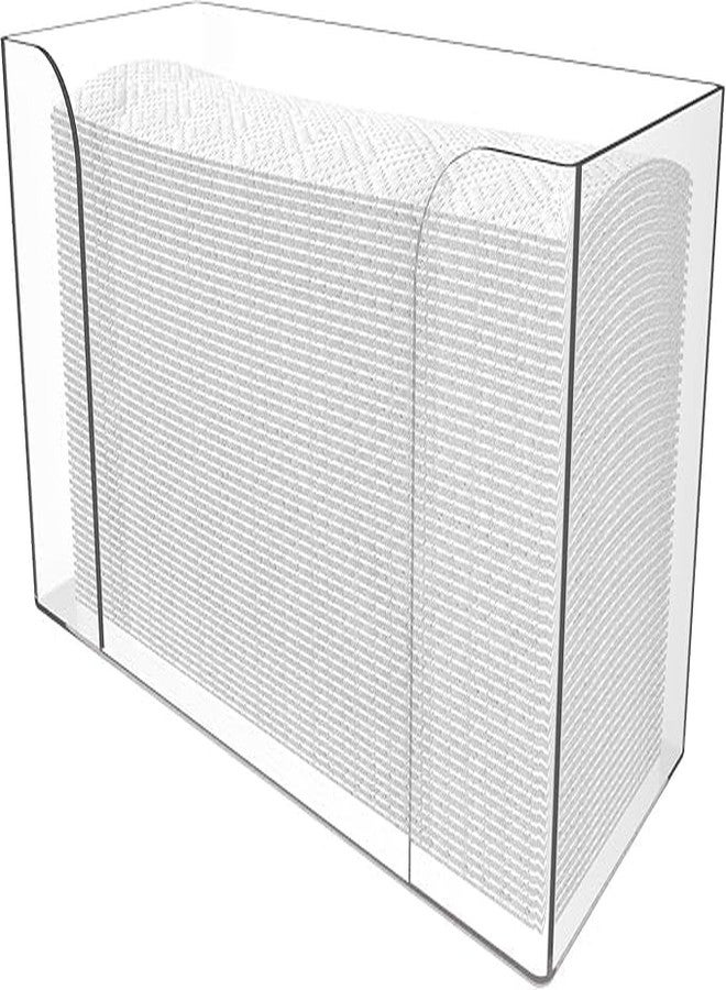 UPEQ Countertop Paper Towel Dispenser,Folded Paper Towel Holder,Clear Guest Towel Napkin Holder, Suitable for Z-fold, C-fold or Multi-Fold Paper Towels - Image 1