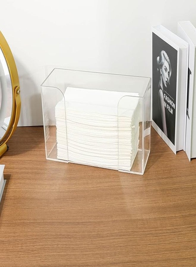 UPEQ Countertop Paper Towel Dispenser,Folded Paper Towel Holder,Clear Guest Towel Napkin Holder, Suitable for Z-fold, C-fold or Multi-Fold Paper Towels - Image 4