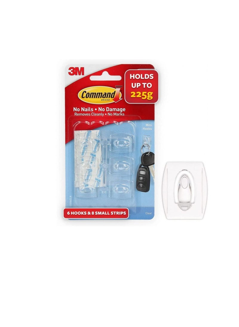 3M Clear Mini Hooks  - Image 2