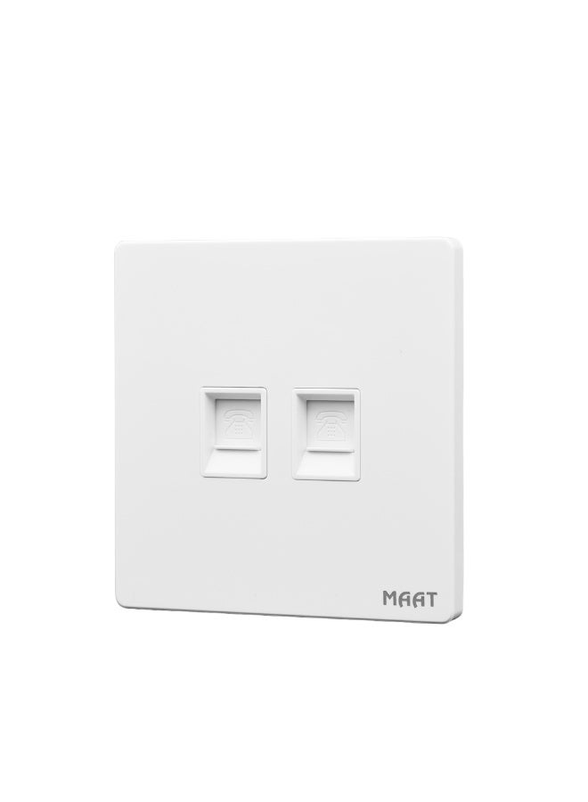 MAAT 2 Gang Telephone Socket 
