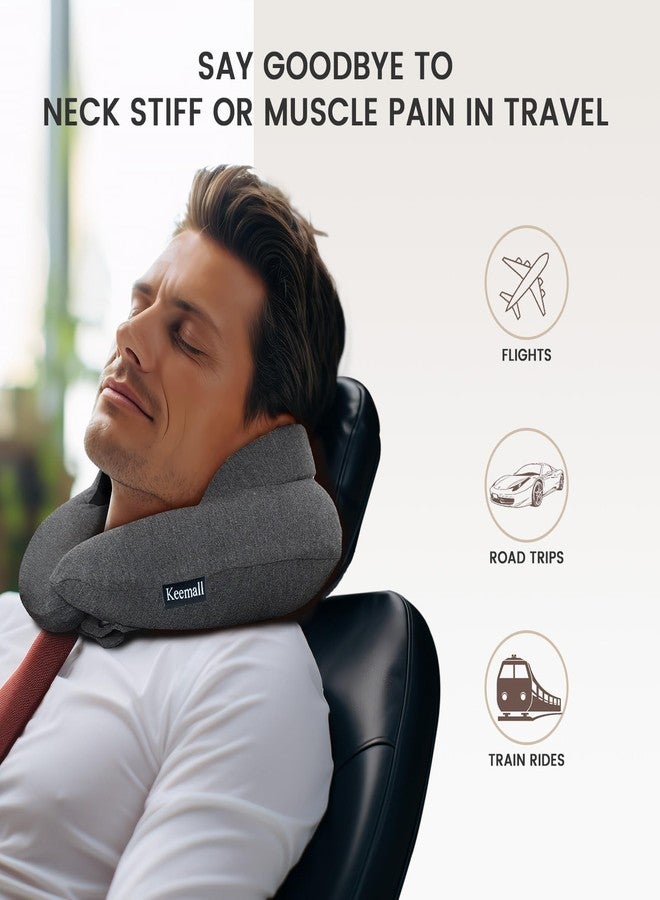 Keemall Inflatable Neck Pillow - Premium 3rd Gen Travel Pillow for Airplane Headrest Sleep, Double Comfort for Long Flights, Trains & Bus Journeys, Ideal for Indian Travellers - Image 4