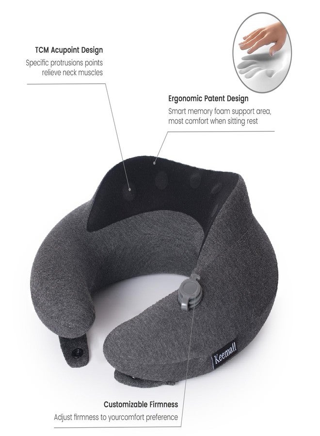Keemall Inflatable Neck Pillow - Premium 3rd Gen Travel Pillow for Airplane Headrest Sleep, Double Comfort for Long Flights, Trains & Bus Journeys, Ideal for Indian Travellers - Image 2