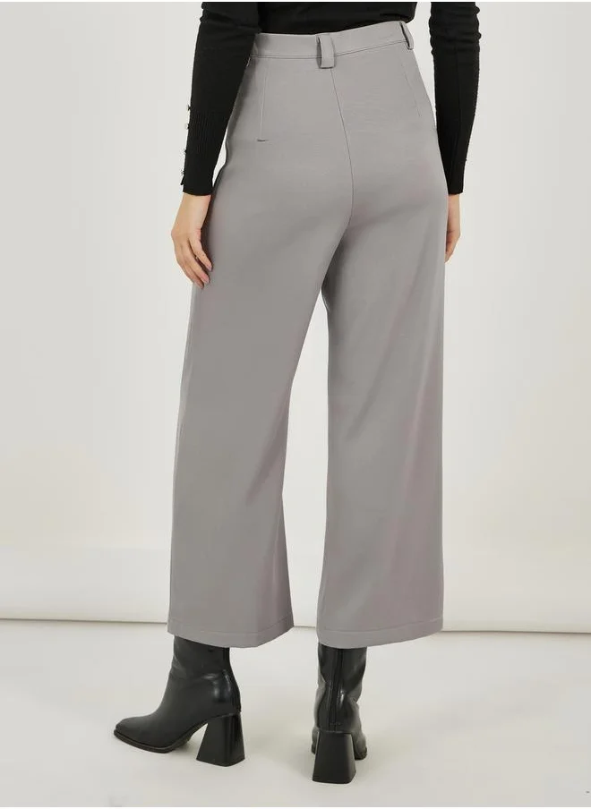 ستايلي High Rise Straight Fit Ankle Length Pants