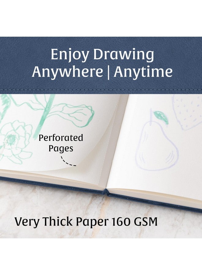 بيتش مور بوكس كتاب رسم A4 8.5 × 11.5 بوصة كراسة رسم فارغة لرسم الطلاء ورسم 156 صفحة ورق سميك 160 جرامًا في المتر المربع بغلاف مقوى من الجلد دفتر فني محاصر للهدايا - Image 4