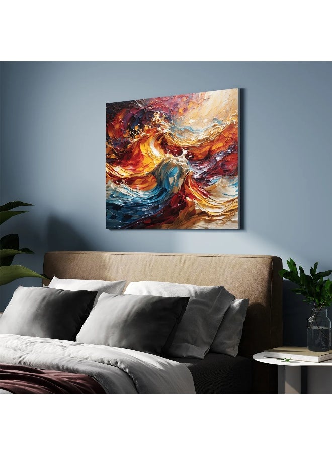 Walliv Modern Abstract Colourful Seascape Canvas Painting 113x75 cm.  - Image 2