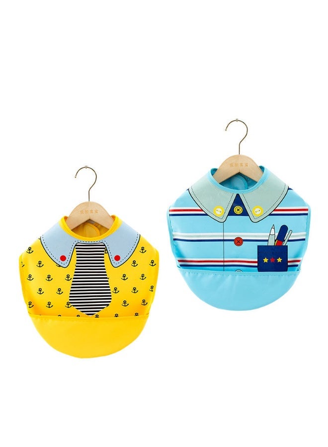 Nariele New 2-Piece Set of Baby Eating Bibs
