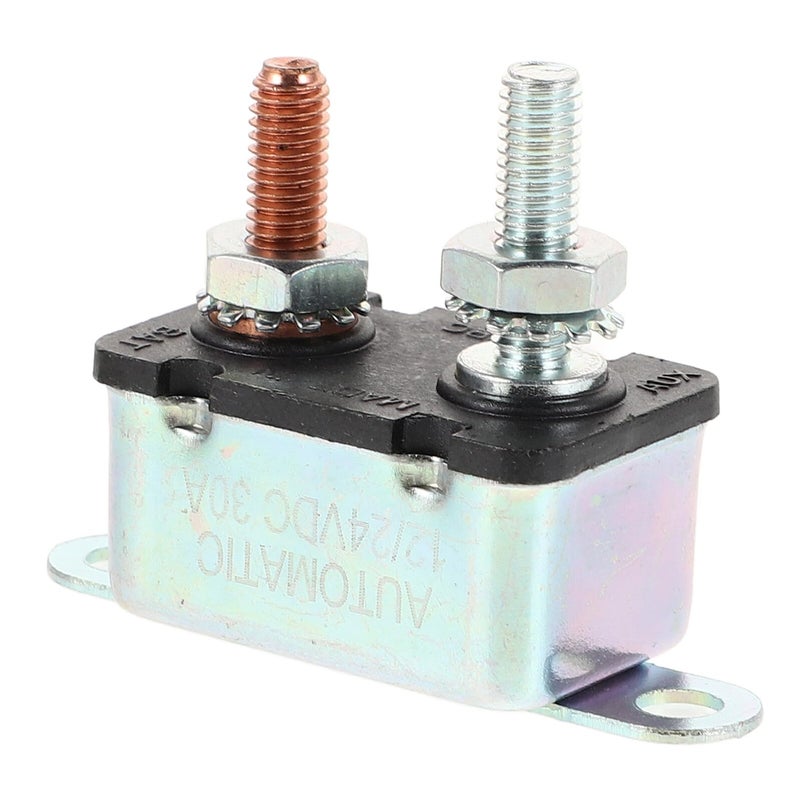 Auto Resettable 30a Circuit Breaker Iron Shell With 180 Bracket For Car RV Marine - Image 2