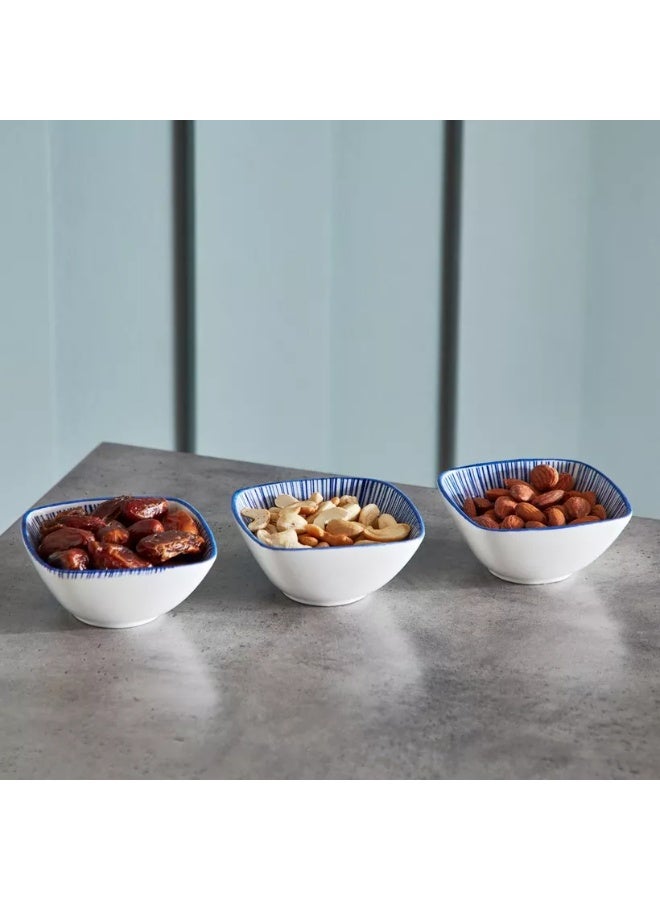 PROMASS 3-piece chip & dip 9.5x9.5cm -blue - Image 2