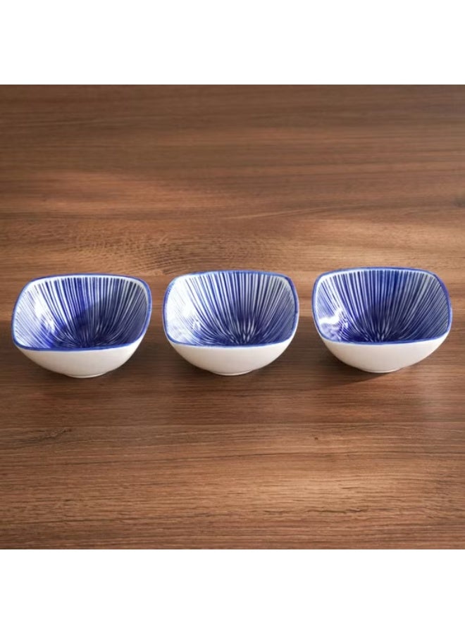 PROMASS 3-piece chip & dip 9.5x9.5cm -blue - Image 1