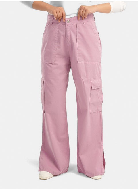 Linen Baggy Pants with Slits