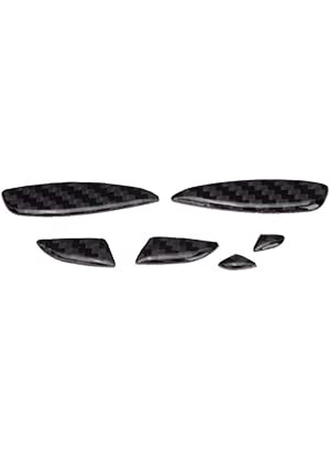 6pcs Black Carbon Fiber Seat Adjust Button Trim for Mercedes Benz C Class W205 2016 to 2019 Interior Upgrade Durable Easy Installation - Image 1