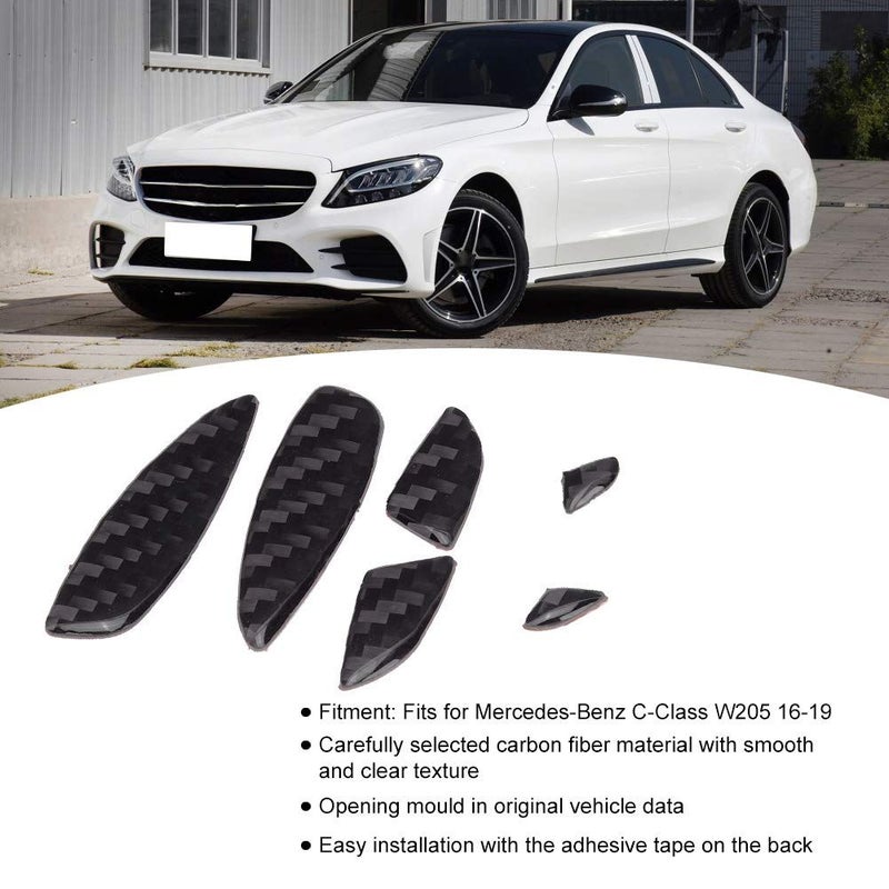 6pcs Black Carbon Fiber Seat Adjust Button Trim for Mercedes Benz C Class W205 2016 to 2019 Interior Upgrade Durable Easy Installation - Image 5