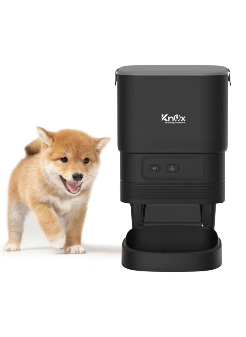 Knox Powering Generations Knox Powering Generations Automatic Pet Feeder, 4 L Capacity, WiFi Connectivity, Portion Control, Voice Recording, Multiple Alarms, Cats and Dogs with Built-inn Desiccant Box for fresh food. - Black  - Image 1