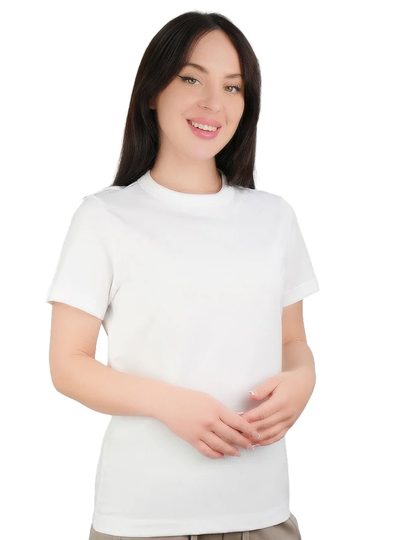 جيوردانو Women’s Comfort Fit Cotton Crew Neck Tee
