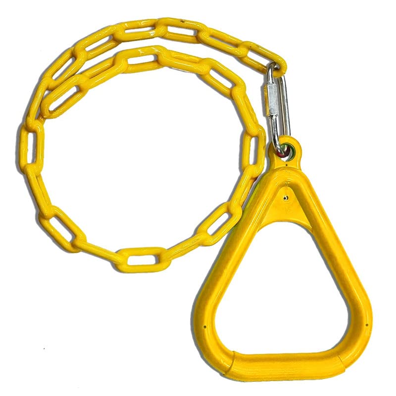 Shopster Gym Trapeze Ring Set for Kids/Adults Trapeze Bar Flying Pull up Ring Sports Outdoor & Indoor Gym Swing (Yellow) - Image 4