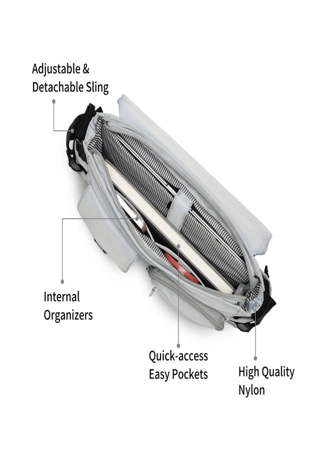Fastrack Nylon Sling Bag for Men & Women | Adjustable & Detachable Strap | Quick Access Pockets with Internal Organizers | Durable Nylon Messenger Bag - Image 3