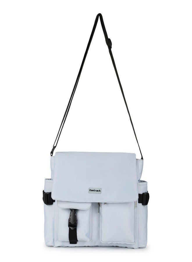 Fastrack Nylon Sling Bag for Men & Women | Adjustable & Detachable Strap | Quick Access Pockets with Internal Organizers | Durable Nylon Messenger Bag - Image 4