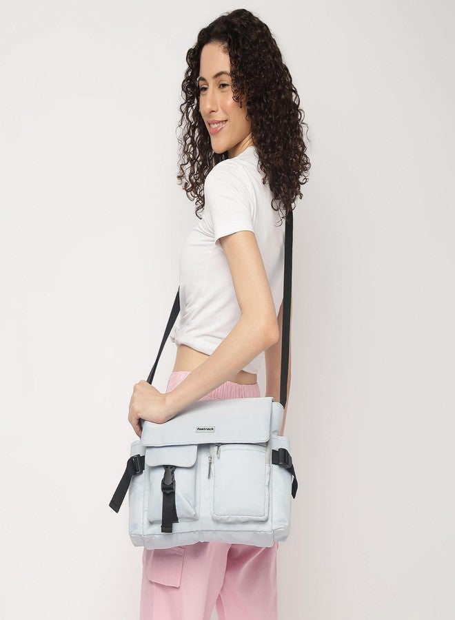 Fastrack Nylon Sling Bag for Men & Women | Adjustable & Detachable Strap | Quick Access Pockets with Internal Organizers | Durable Nylon Messenger Bag - Image 2