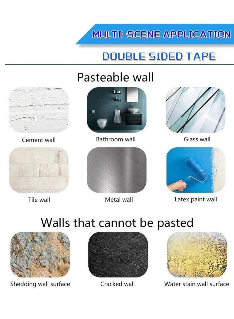3M 100 Pcs Double Sided Tape Strong Heavy Duty Waterproof Tape Adhesive Foam Pad Tape for Holding Picture, Walls Picture, Light, Hooks, Home, Office, Square & Round  - Image 4