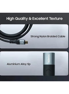 MOWSIL USB C 3.1 Extension Braided Cable Type C Extension Wire USB C 3.1 Gen2 5A Extented Cord Compatible for iPad mini 6, Macbook, Nintendo Switch etc - 2Meter  - Image 3