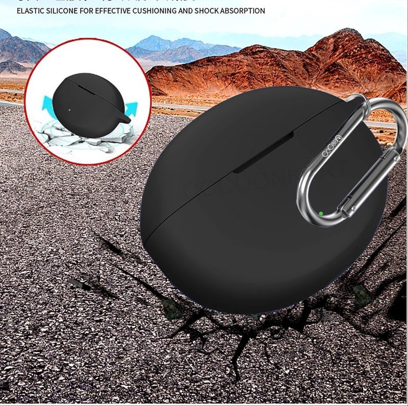 Cocoonkart غطاء سيليكون ناعم من كوكوكارت لجهاز OnePlus Nord Buds 3 | 3 Pro مع مجموعة تنظيف، حبل و 4 واقيات كابل (أسود) - Image 4