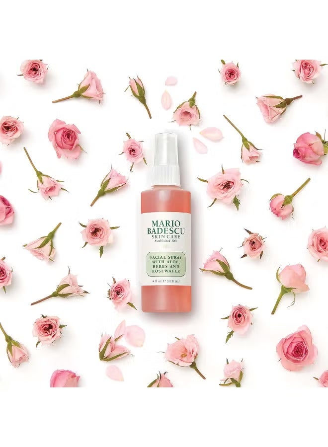 1X2 Facial Spray with Aloe, Herbs and Rose Water for All Skin Types, Face Mist that Hydrates, Rejuvenates & Clarifies, 8 FL OZ - Image 4