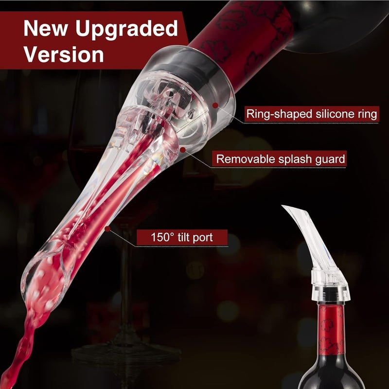 HZYH Wine Aerator Pourer 2-in-1 Wine Decanter & Aerator Spout, Wine Pourer Accessories for Improved Flavor Reusable Easy Install Professional Bar Tool - Image 2