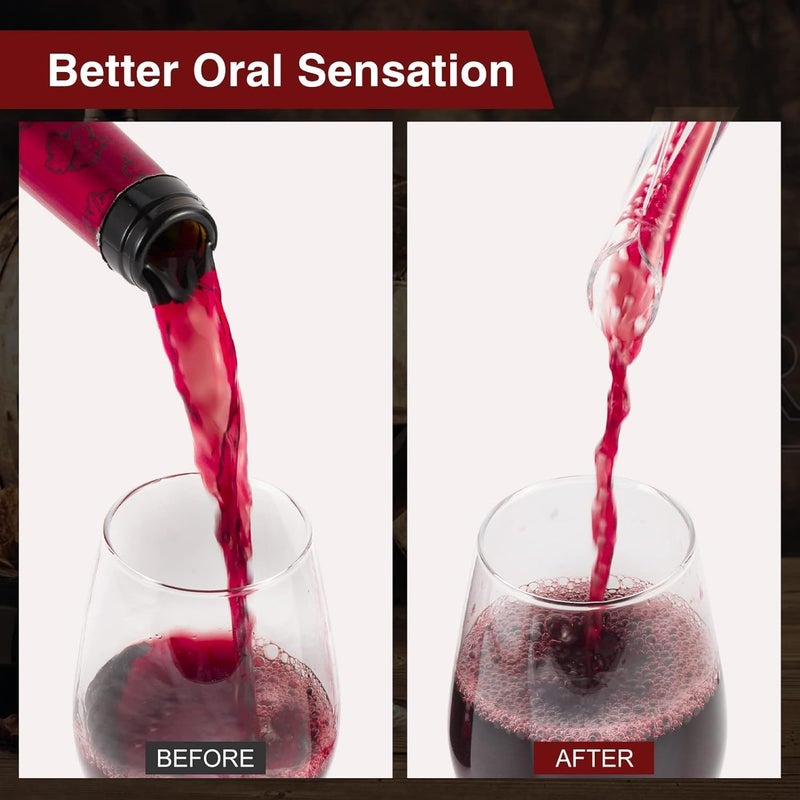 HZYH Wine Aerator Pourer 2-in-1 Wine Decanter & Aerator Spout, Wine Pourer Accessories for Improved Flavor Reusable Easy Install Professional Bar Tool - Image 4