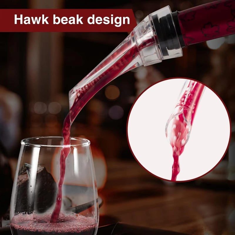 HZYH Wine Aerator Pourer 2-in-1 Wine Decanter & Aerator Spout, Wine Pourer Accessories for Improved Flavor Reusable Easy Install Professional Bar Tool - Image 3