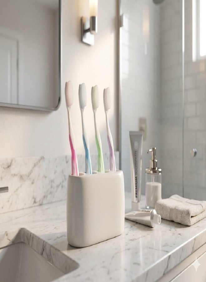 DAIDSUKE 4 Pieces Toothbrush, 0.01mm Ultra Soft Bristles, Multicolour (Pink, Purple, Blue, Green) - Image 5