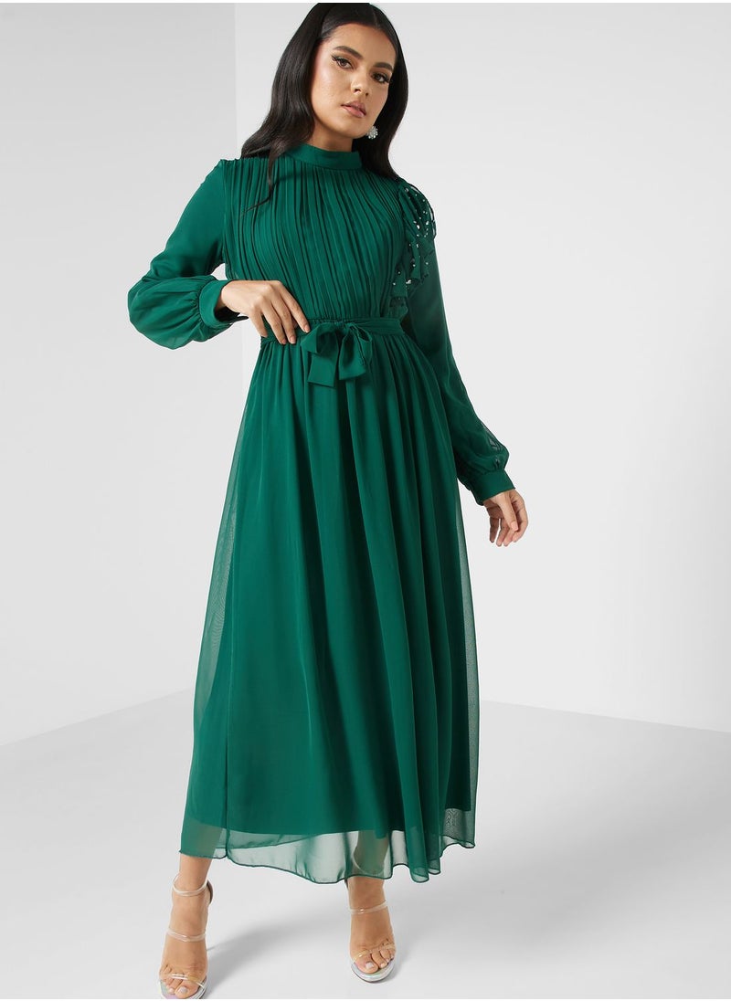 Khizana - Frill Trim Detail Dress - Image 1