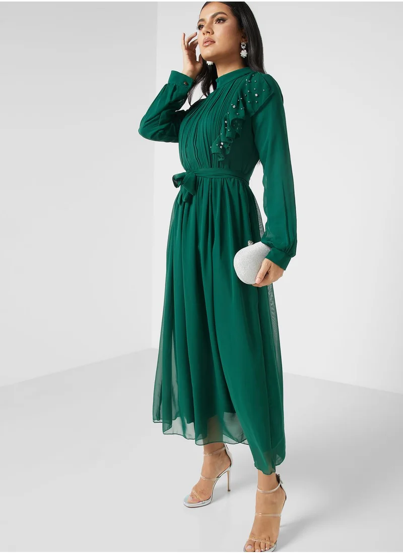 Khizana Frill Trim Detail Dress