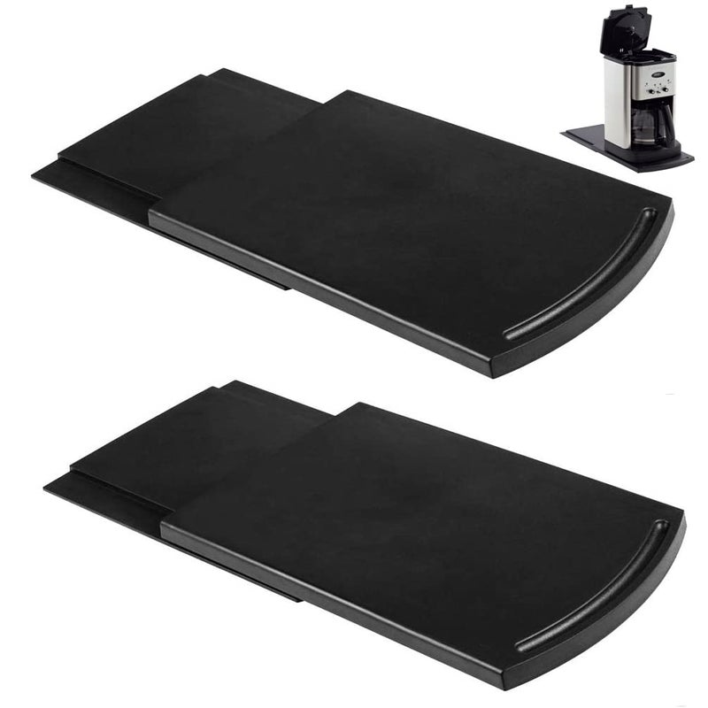 HauSun Handy Sliding tray Sliding Tray Mat for Coffee MakerKitchen Appliance Moving CaddyCountertop Stoage for Air Fryer Blender Stand MixerFood Processors2 Sets
