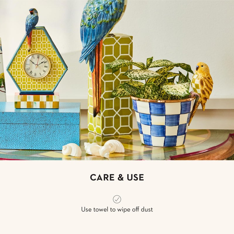mackenzie childs MACKENZIE-CHILDS Pot Climber, Decorative Indoor and Outdoor Planter Hanging Decor, Chartreuse Parakeet - Image 5