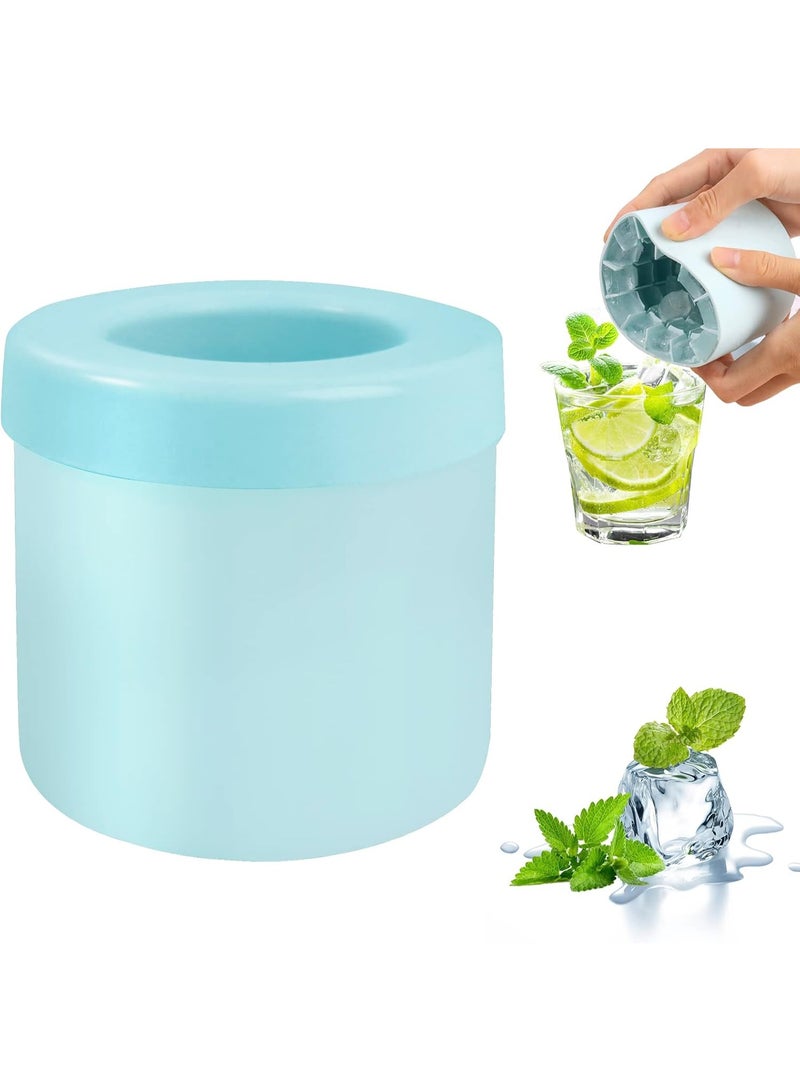 KITCHENOO Cylinder Silicone Ice Cube Mold, New 3D Ice Cubes Maker, Decompress Ice Lattice, Press-Type Easy-Release Ice Cup  - Image 1