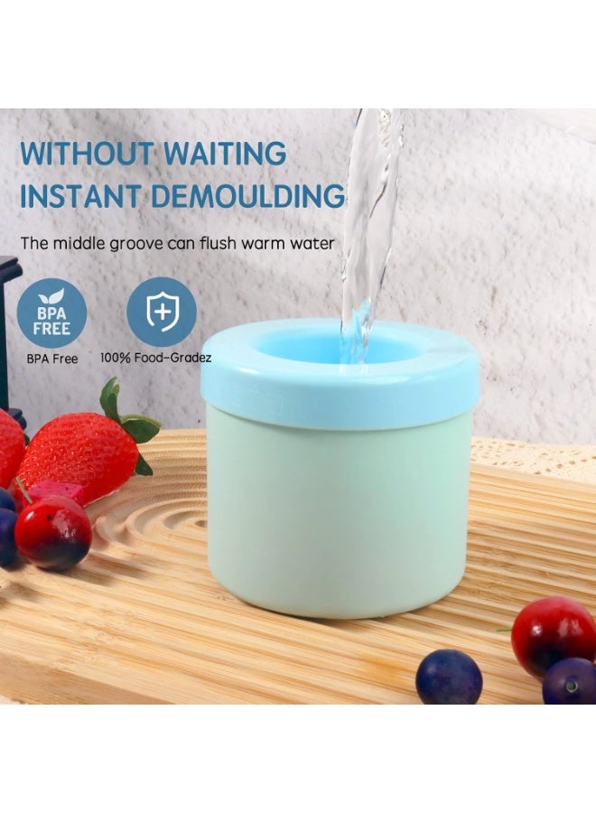 KITCHENOO Cylinder Silicone Ice Cube Mold, New 3D Ice Cubes Maker, Decompress Ice Lattice, Press-Type Easy-Release Ice Cup  - Image 3