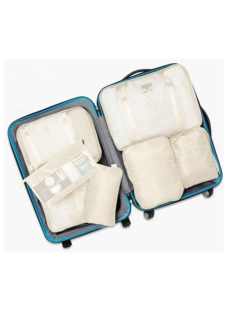 Arabest 7-Piece Travel Organizer Set - Waterproof Packing Cubes with Compression Bags & Zippered Storage | Reusable Luggage Organizer for Suitcases, Clothes & Travel Accessories - Image 4