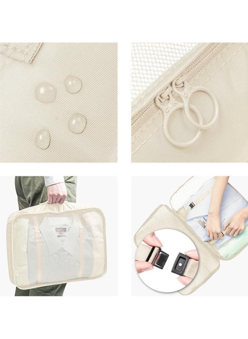 Arabest 7-Piece Travel Organizer Set - Waterproof Packing Cubes with Compression Bags & Zippered Storage | Reusable Luggage Organizer for Suitcases, Clothes & Travel Accessories - Image 3