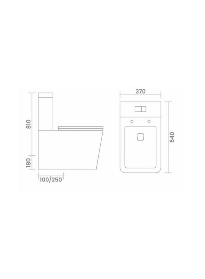 SONET 2061-White TWO PIECES WC S-TRAP 250MM - Image 2