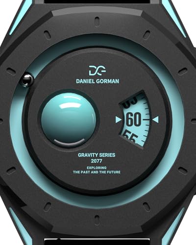 Daniel Gorman Mens Watch Quartz Gravity Series 2077 Silicone Strap Waterproof Orbital Luminous Futuristic SpaceThemed Wristwatch Uranus - Image 3