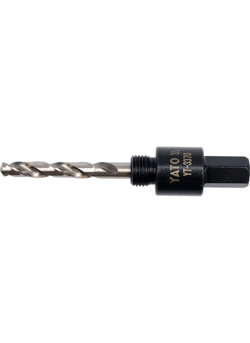 Yato Yato YT3370 Arbor For Hole SawsSuitable for size 1430mmHEX 716 inchSDS PlusArbor AdaptorDrillSteel Arbor Bimetal Hole Saw Smooth CutterMechanicalAutomobileIndustrial ToolsPower ToolsWood steel and black  - Image 1