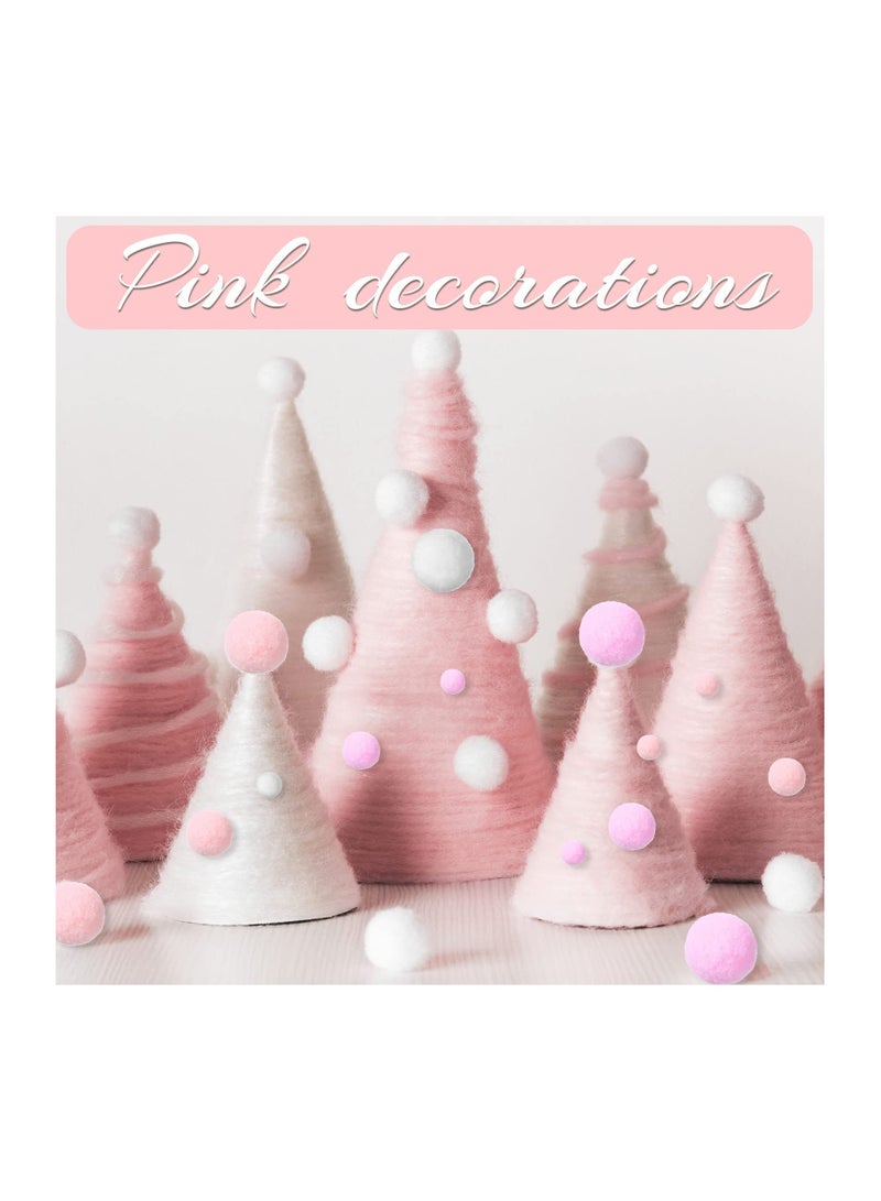 1200 Pcs Multicolor Craft Pom Poms for Kids DIY Arts and Crafts Mini Puff Balls in Assorted Sizes Ideal for Decoration - Image 3