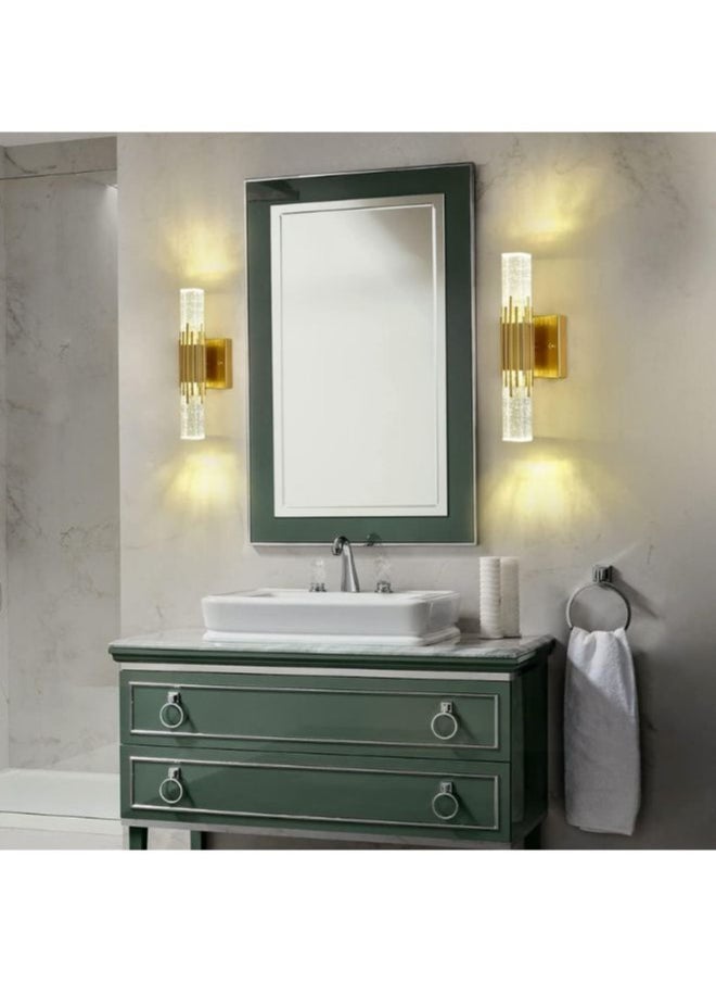 A F N Lighting - A F N LIGHTING Modern Gold Wall Sconce - Elegant Brass Finish, Indoor Wall Light Fixture for Living Room, Bedroom, Bathroom, or Hallway - Warm LED Compatible - Image 1