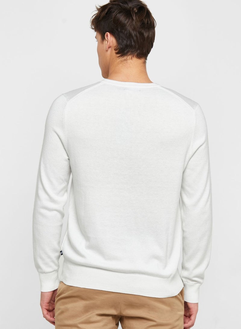 نوتيكا كنزة صوف بياقة على شكل حرف - Image 2