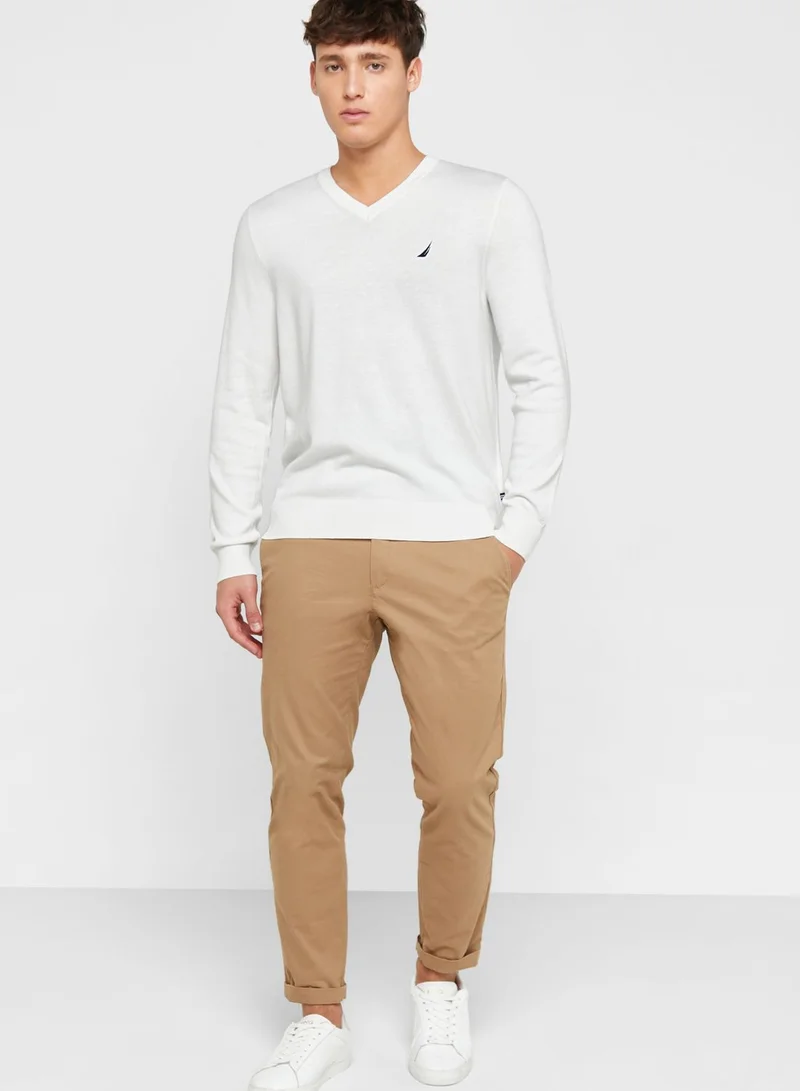NAUTICA Knitted V-Neck Sweater