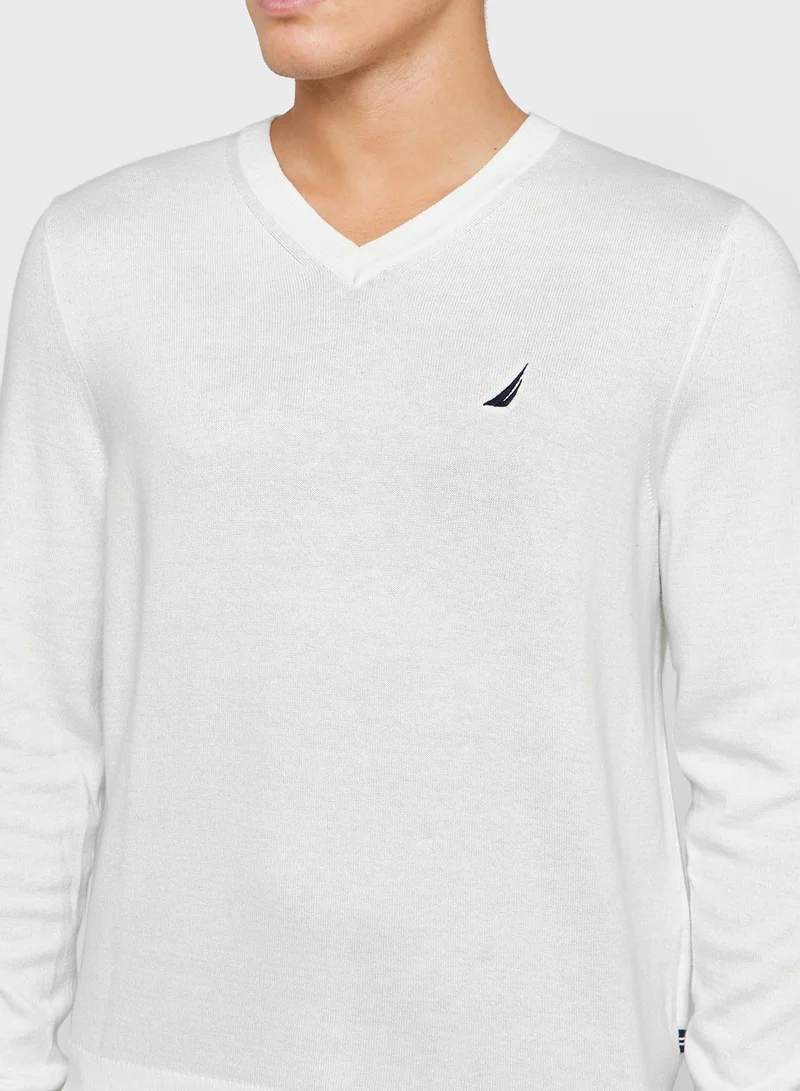 NAUTICA Knitted V-Neck Sweater