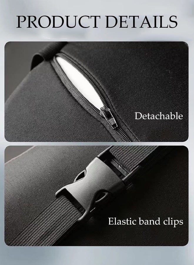 DUNISO Car Lumbar Support Pillow and Car Headrest Neck Pillow Set Memory Foam Car Headrest Pillows Cars Seat Head Lumbar Cushion Car Seat Pillow Comfortable Neck Pillow Multi-Use Lumbar Support Pillow Cars Seat for Car, Office Chair and Home Chair - Image 5