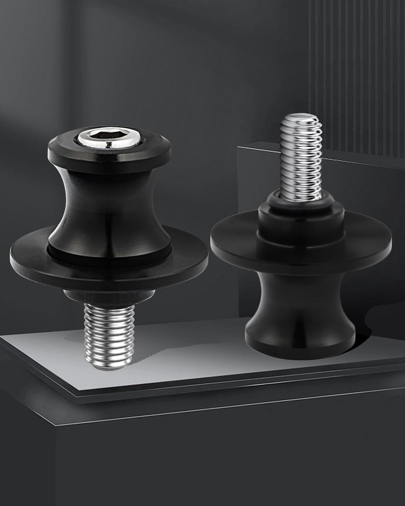 PBYMT 8MM M8 X 1.5 Motorcycle Swing Arm Spools Sliders CNC Swingarm Stand Screw Fit for Kawasaki Ninja ZX6R Z900 Vulcan, Triumph Trident 660, BMW S1000rr, Honda CBR 600rr, Suzuki GSXS (Black) - Image 5