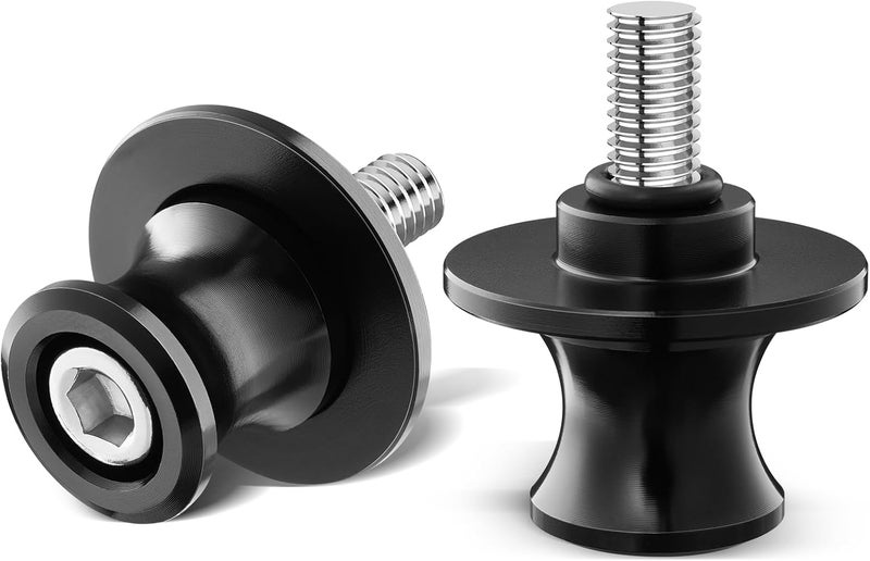 PBYMT 8MM M8 X 1.5 Motorcycle Swing Arm Spools Sliders CNC Swingarm Stand Screw Fit for Kawasaki Ninja ZX6R Z900 Vulcan, Triumph Trident 660, BMW S1000rr, Honda CBR 600rr, Suzuki GSXS (Black) - Image 1
